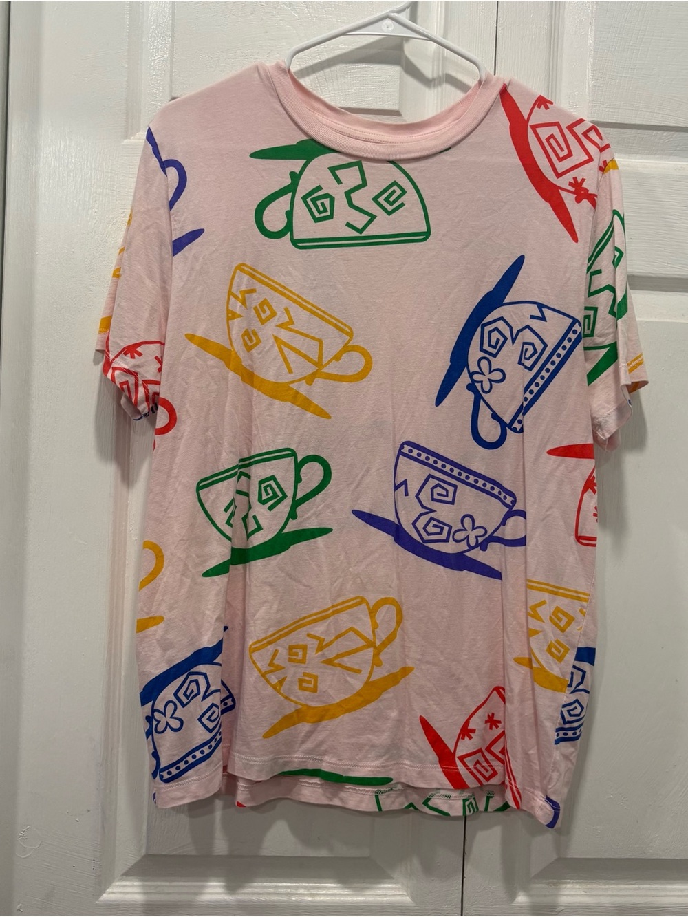 Disney Light Pink Teacups Short Sleeve T-Shirt - Size Medium